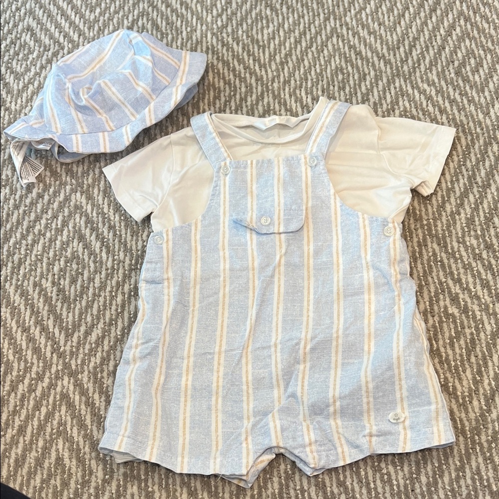 Mayoral Blue and White Striped Kids Matching Set